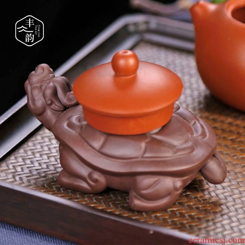 Boutique tea pet tortoise can raise yixing purple sand furnishing articles lid buy word play kung fu tea tea tea accessories cover