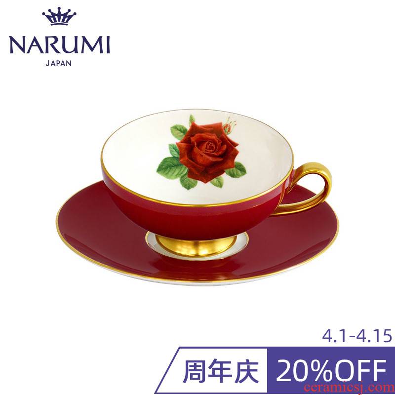 Famous flowers hall series & ndash; Aynsley X Narumi cup (red) ipads porcelain dish of a guest