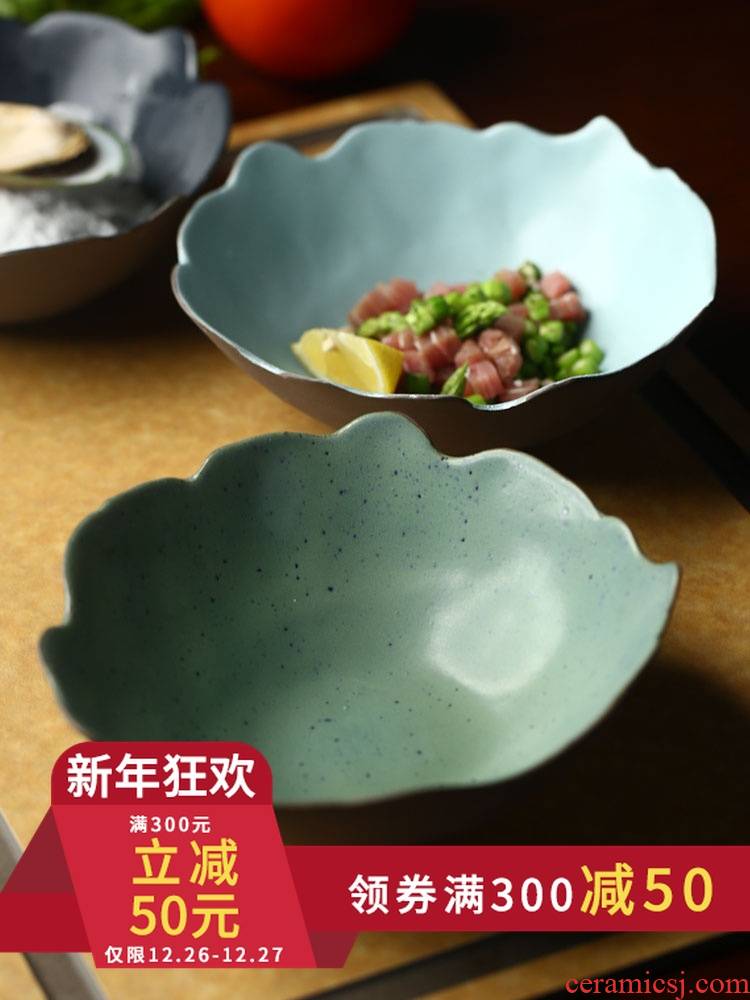 Eat Dols boreal Europe style salad bowl irregular ceramic bowl creative flower petal soup bowl western dessert bowls