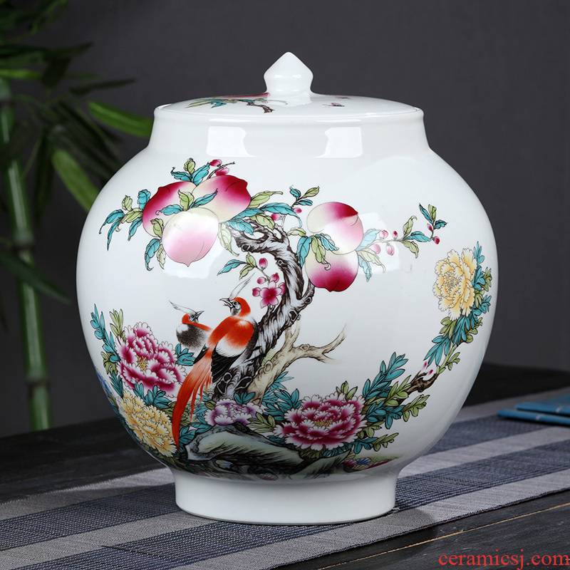 Jingdezhen ceramic tea pu - erh tea loose tea moisture dry cargo tank size 5 jins installed sealed as cans packaging the who was orange