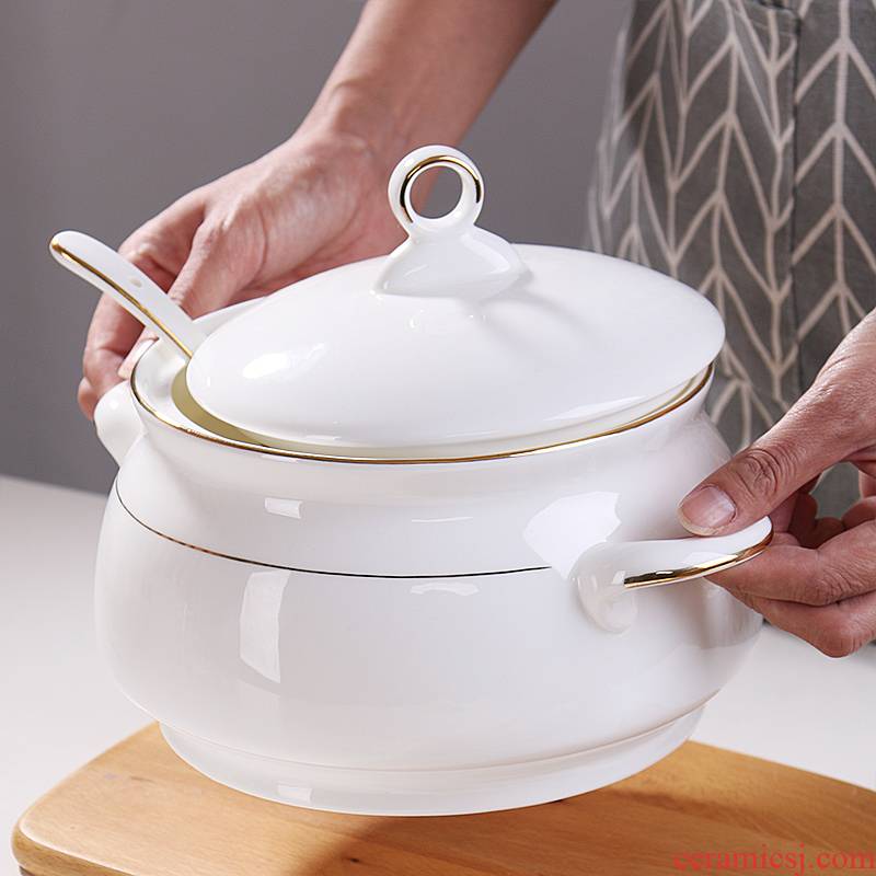 The Remaining soup with cover a large porcelain pot ipads porcelain ceramics big soup basin household bowls bowl court simmering