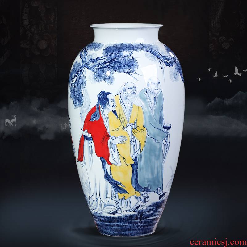 The Master of jingdezhen ceramics hand - made vases, flower arranging large Chinese style household adornment ornament gift porcelain sitting room