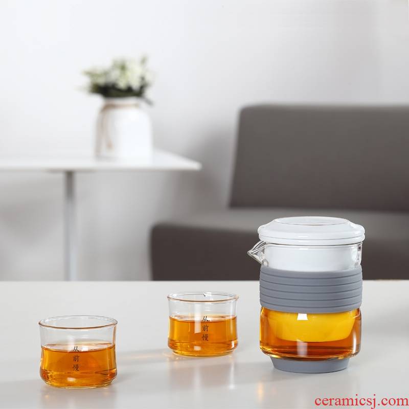 Little teapot tea single glass ceramic filtration separation tea tea cups easy kung fu tea set office