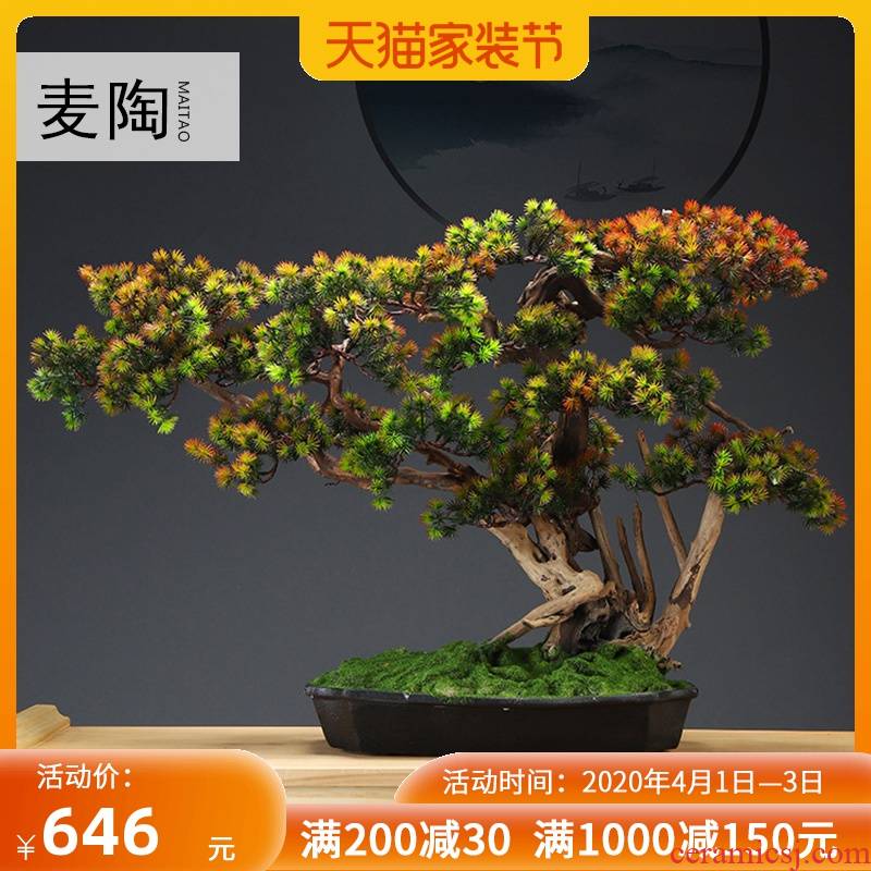 MaiTao creative home simulation the plants green plant guest - the greeting pine furnishing articles sitting room adornment miniascape of new Chinese style example room
