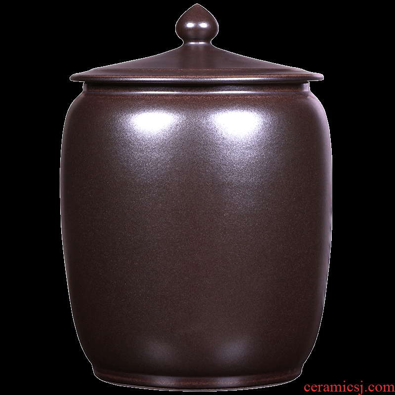 Large ceramic tea pot pu 'er tea extra Large storage tanks scattered tea cake tea urn seal storage tank tank yard