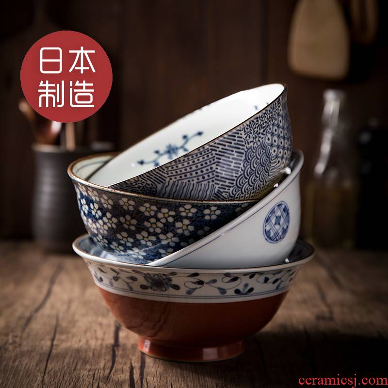 Japanese imports of Japanese and the wind under the glaze color ceramic tableware rainbow such use large rainbow such use deep bowl mercifully rainbow such use