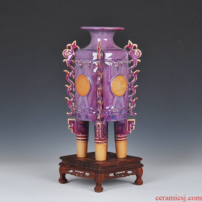 Ancient jun porcelain decorative furnishing articles mesa classical porcelain vase decoration ideas of new Chinese style living room soft decoration