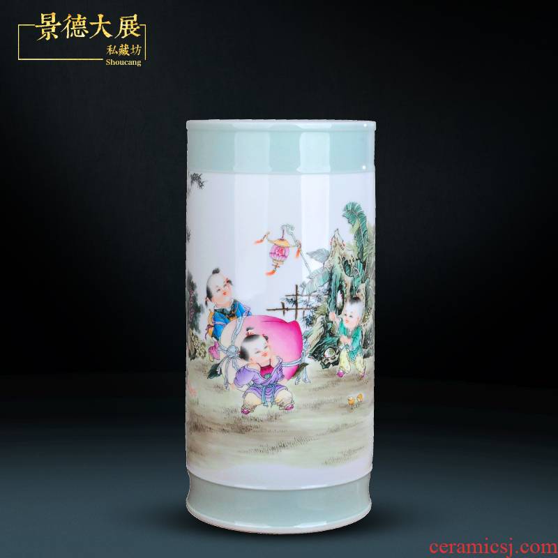 The Master of jingdezhen ceramics hand - made big vase sitting room be born ark, new Chinese style household decorates porch place