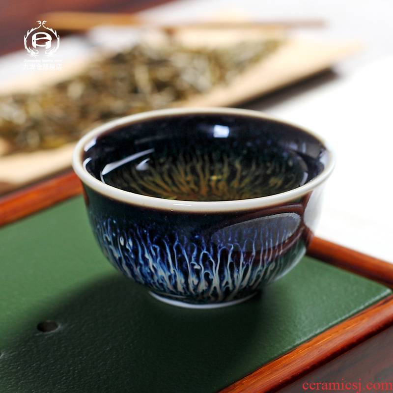 DH jingdezhen ceramic cups red glaze, household porcelain single CPU personal master cup ceramic sample tea cup