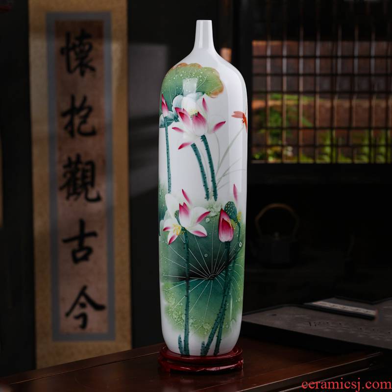 Jingdezhen ceramics famous hand - made powder enamel vase small expressions using flower arranging high furnishing articles home sitting room TV ark, act the role ofing is tasted