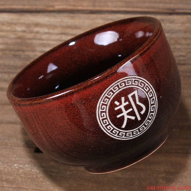 The Sample tea cup ceramic tea tea cups kung fu master built single cup free private custom carved lettering