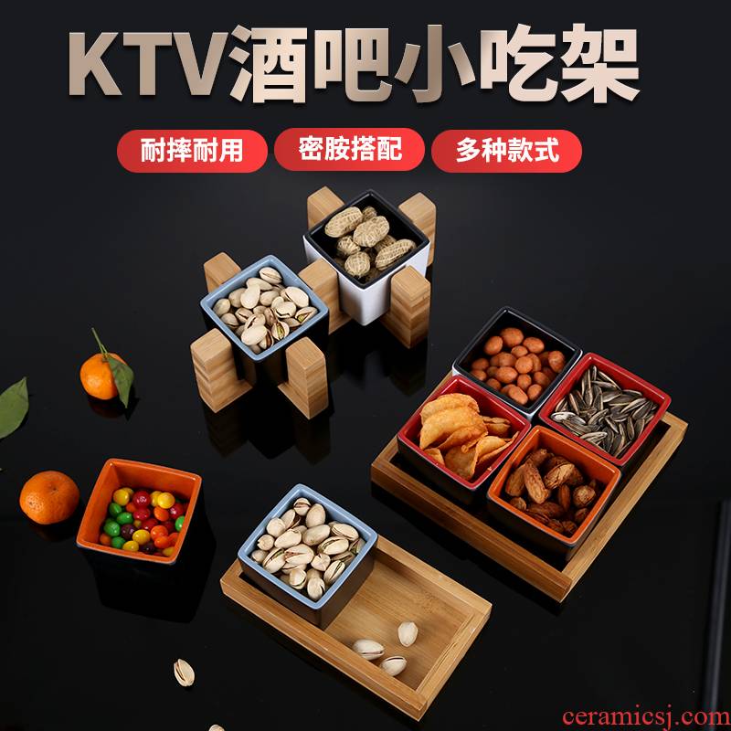 Japanese cellular snack plate tile - like dry fruit bowl dessert plate candy dishes the nut plate of fruit snacks flavor dishes
