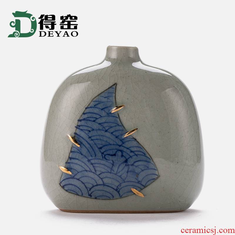 Shadow enjoy flower implement archaize of blue and white porcelain vases, flower arrangement, zen home sitting room adornment DY