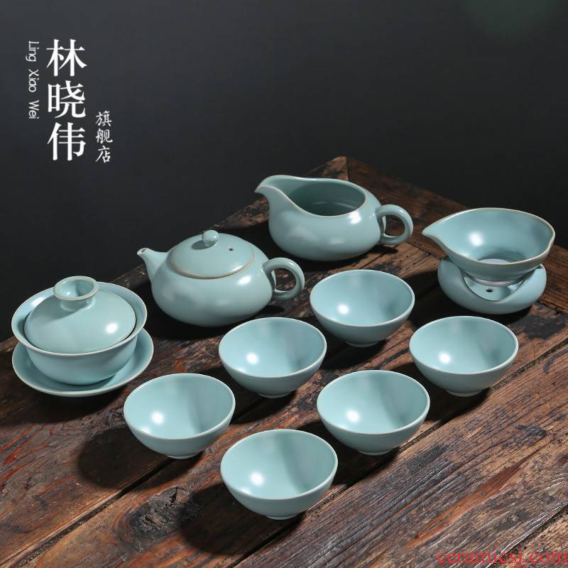 Your up tea set can keep on Your porcelain kung fu tea cups of a complete set of home office box lid bowl