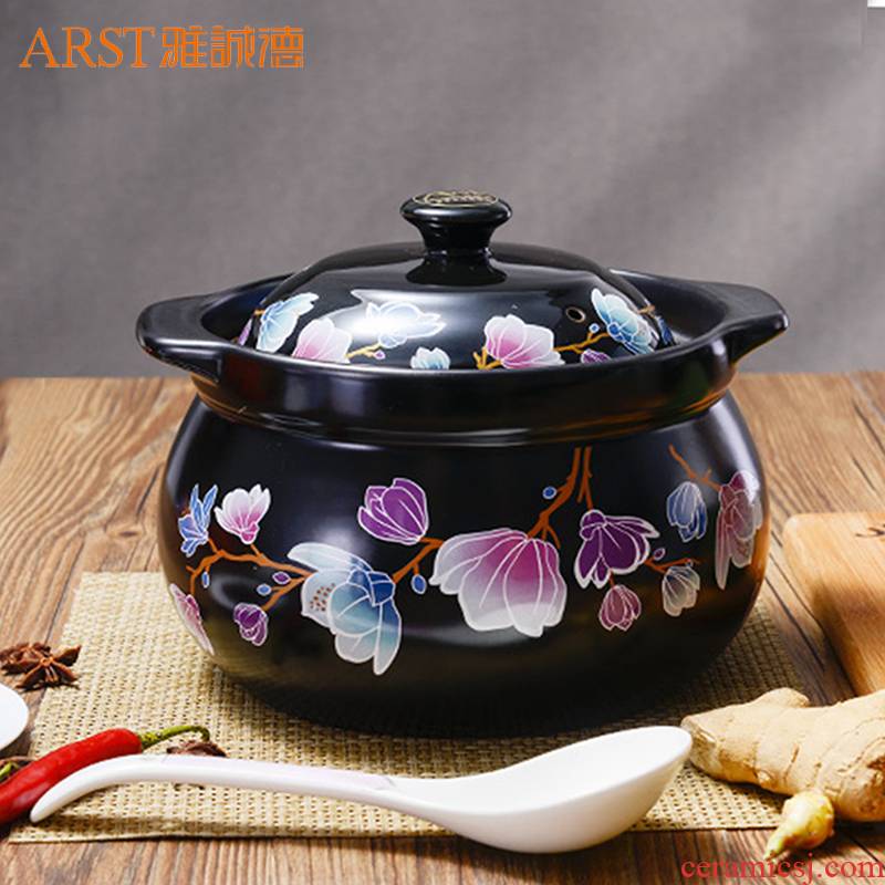 Ya cheng DE ceramic pot casserole stew traditional household flame to hold to high temperature curing soup cooked porridge stone bowl of soup rice