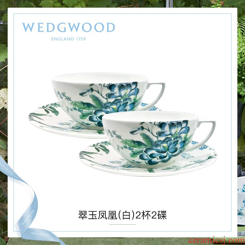 WEDGWOOD waterford WEDGWOOD phoenix white jade ipads porcelain cup disc 2 sets tea cups and saucers coffee cup set