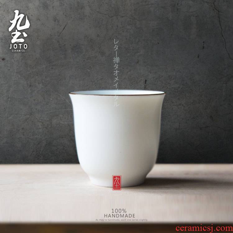 About Nine zijin soil sample tea cup expressions using kung fu tea set eggshell porcelain cups Japanese zen tea ceramic cup