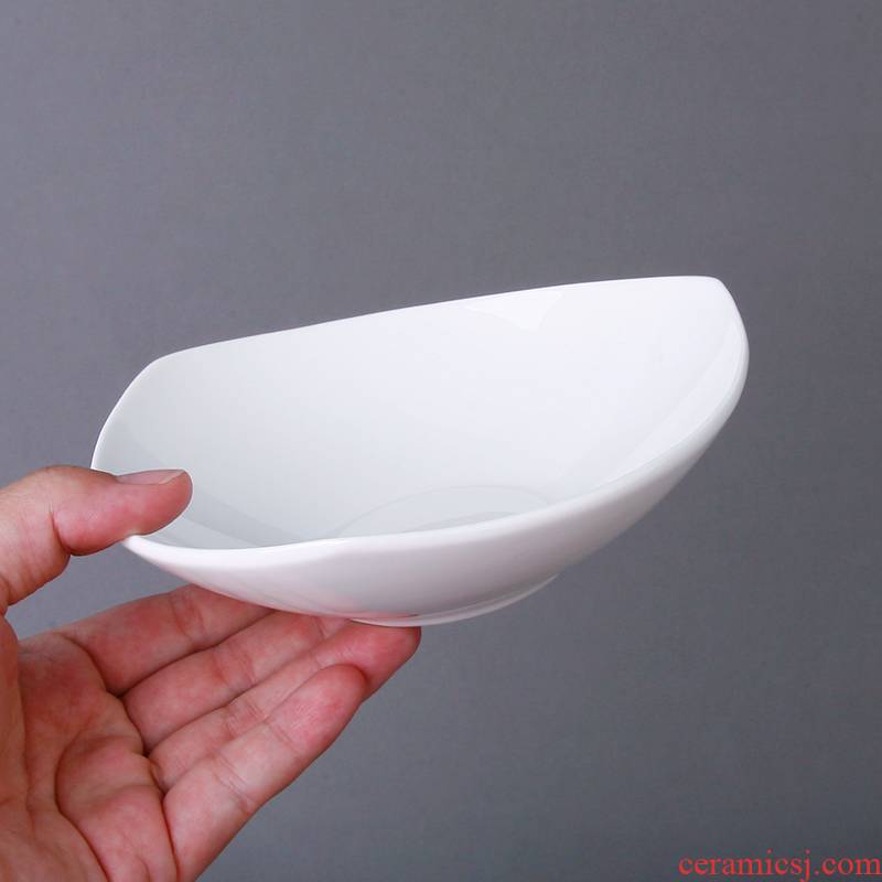 Ipads bowls creative triangle to use household pure white ceramic bowl bowl dessert bowl porringer cold dish