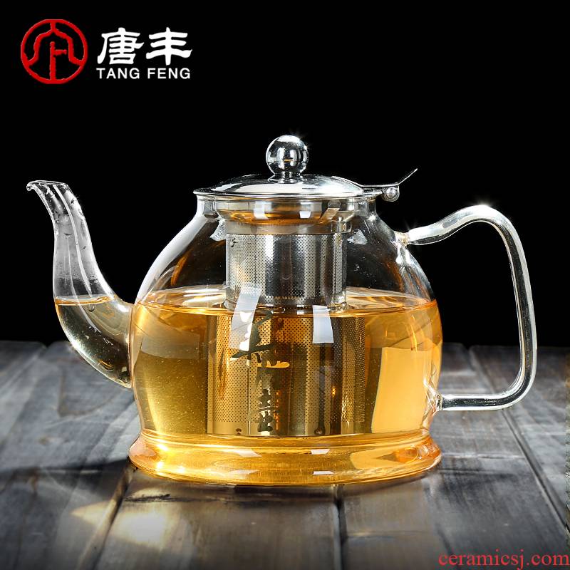 Tang Feng thickening heat - resistant glass teapot tea set household electric TaoLu boiled tea stainless steel filter tea pot