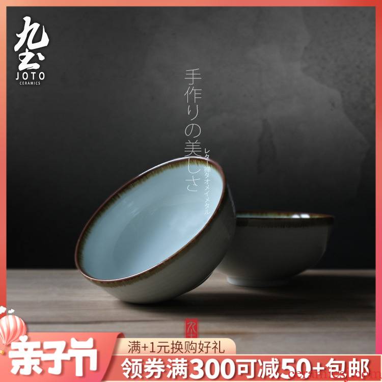 About Nine soil manual small round white jade bowl bowl of Japanese zen jingdezhen ceramic tableware hotel restaurant food bowl
