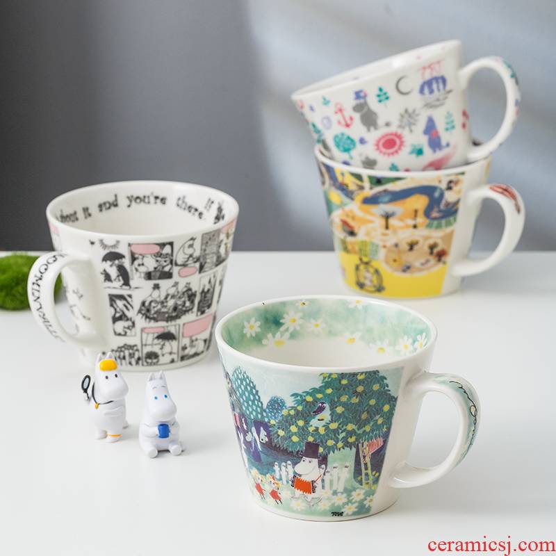 Finland Moomin Moomin mark cup coffee cups imported from Japan cartoon cup to ultimately responds a cup of ceramic cup
