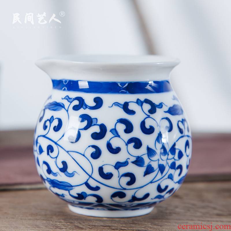 Under the jingdezhen ceramic glaze color hand - made kung fu tea accessories fair keller and a cup of tea ware industry fair full cup