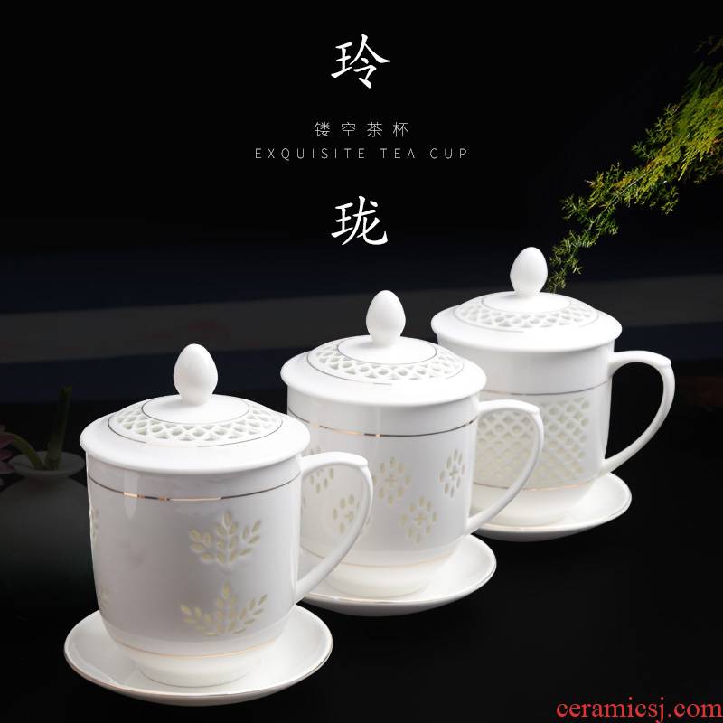 Xiang feng office cup cup ceramic glass office cup cup logo custom ceramic cup with cover the business of the meeting