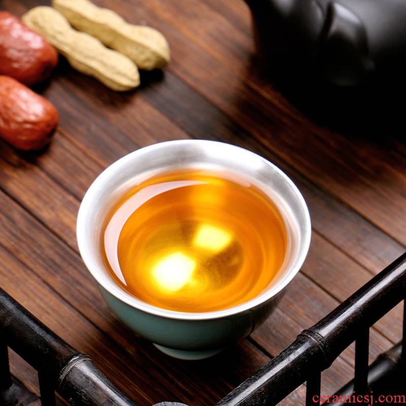 Ceramic cups masters cup household contracted celadon kung fu tea set sample tea cup large individual cup small bowl with a single CPU