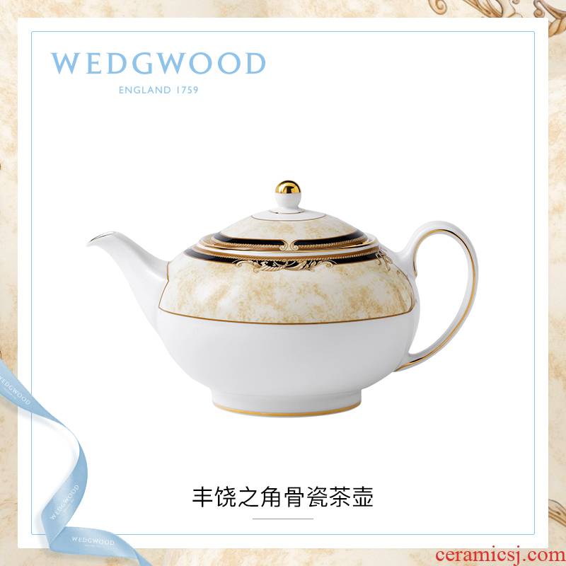 WEDGWOOD waterford WEDGWOOD the cornucopia 1 liter European - style pot of ipads China tea with cover coffee pot pot set home