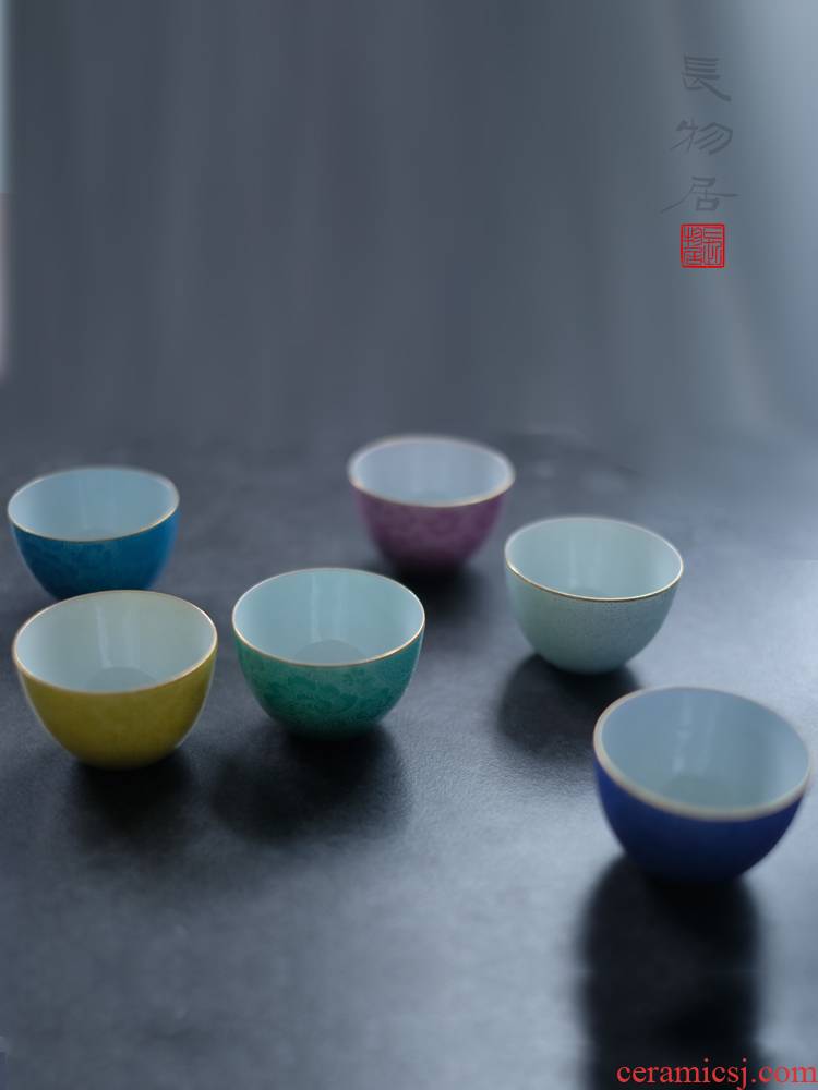 Offered home - cooked view flavour, jin time pick flowers in the heart of jingdezhen ceramic cups by hand tea set personal cup