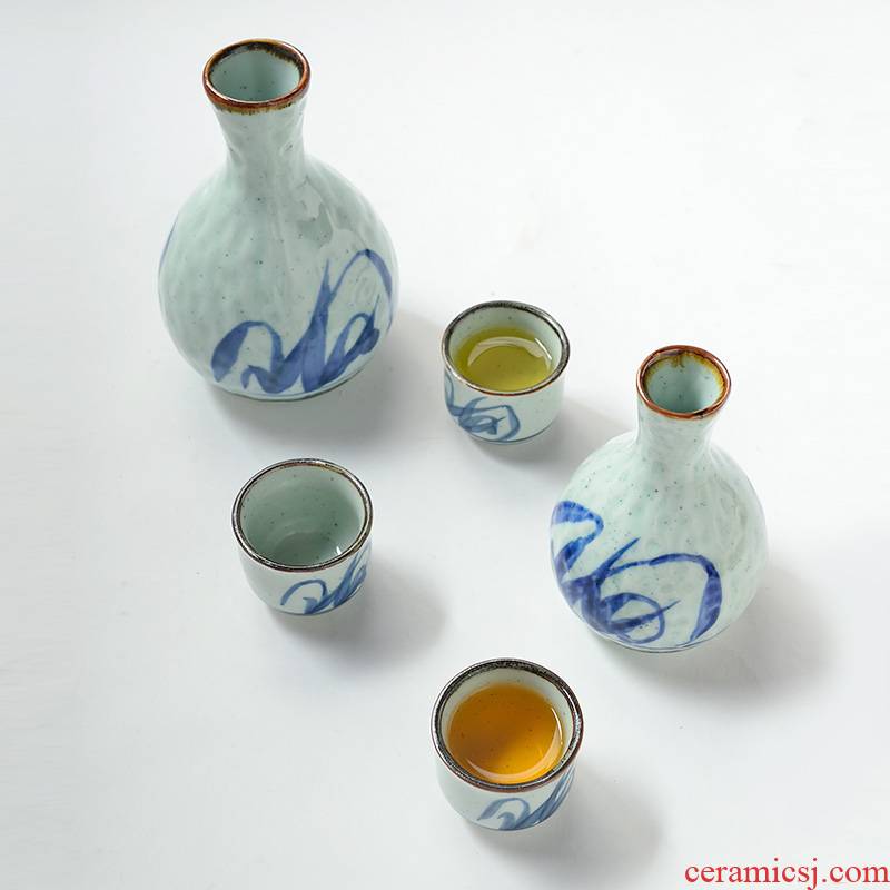 Three points ceramics hip Japanese HuiLanQing glass features antique creative liquor package in the wine house cooking utensils