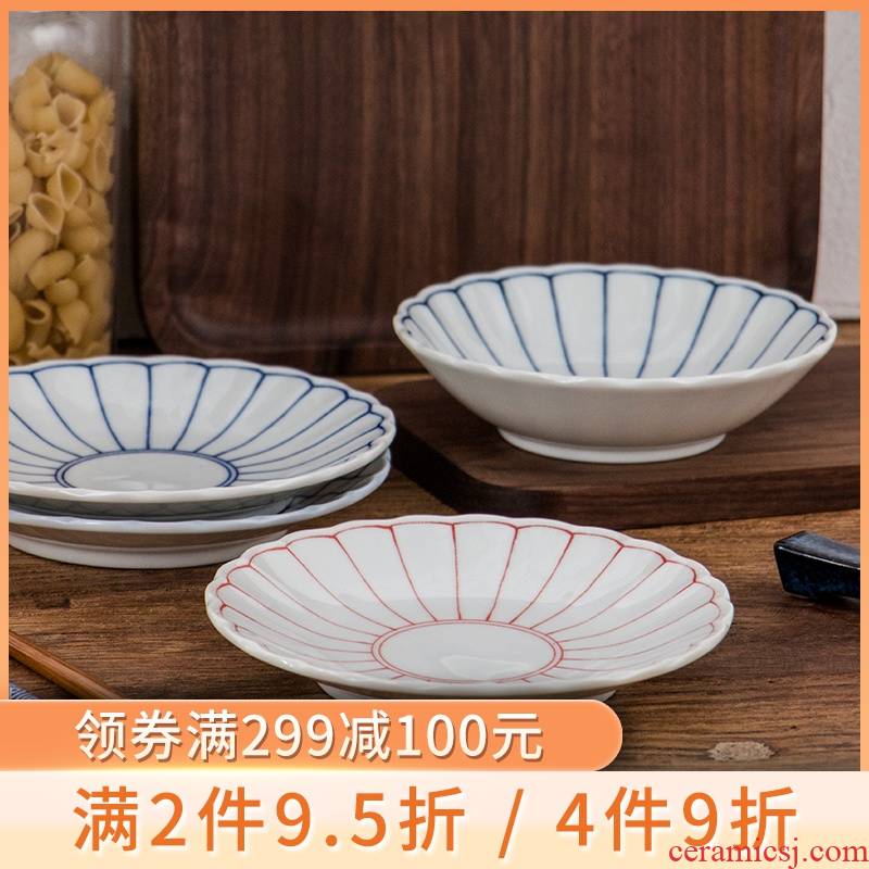 Platter meinung'm home sitting room flat shallow bowl imported from Japan fruit bowl boreal Europe style creative ceramic dishes
