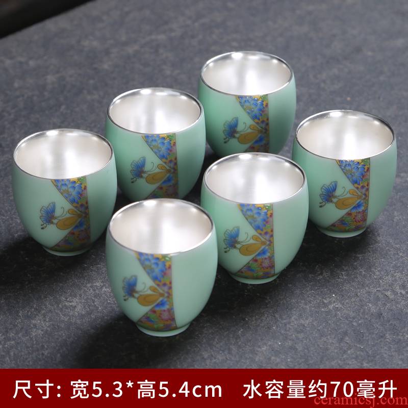 High white celadon jingdezhen blue and white porcelain hat cup sample tea cup ceramic kung fu tea cups master single cup bowl