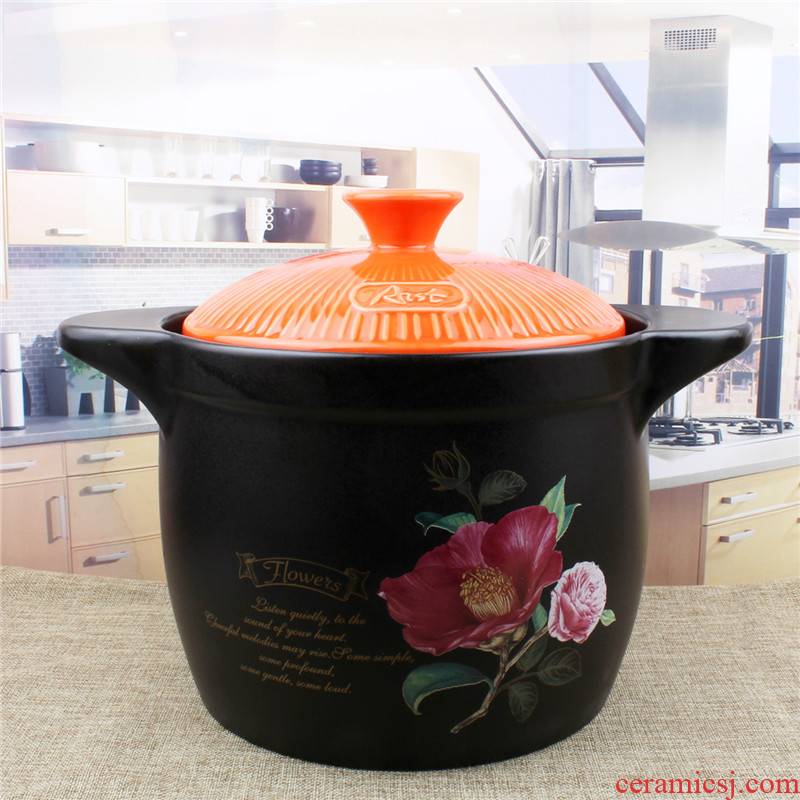 Package mailed, cheng DE product, ceramic sand pot, sweet rice cooker ceramic deep pot soup pot stone bowl color cover pot soup pot