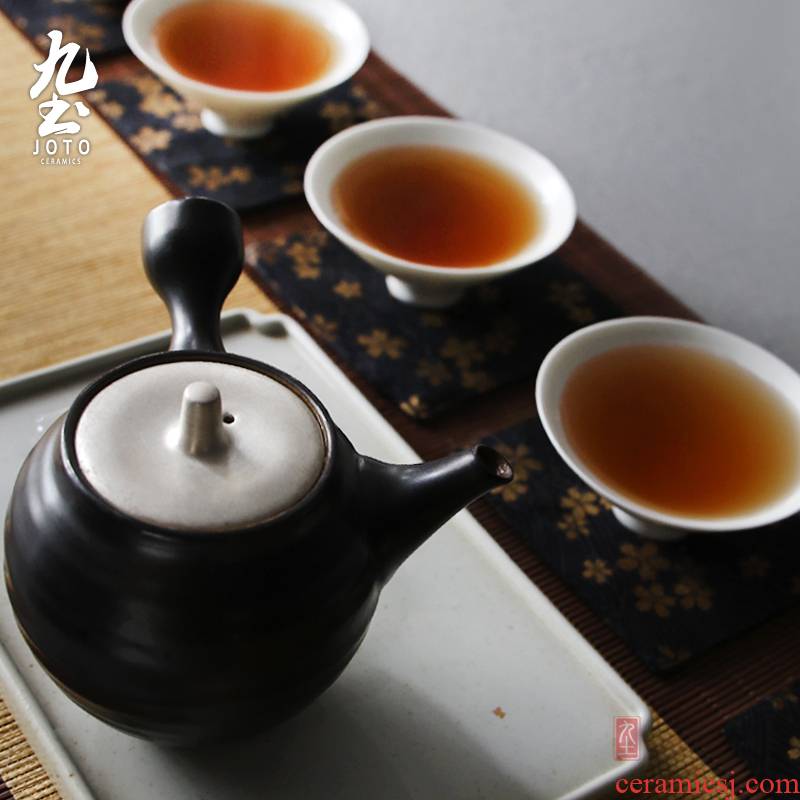 About Nine manual fine clay soil side cover pot of kung fu tea set silver teapot ceramic glaze Japanese single pot of tea and white tea