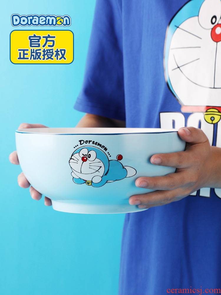 Doraemon Japanese ceramics tableware, lovely creative job soup bowl Chinese New Year dishes suit household rainbow such use