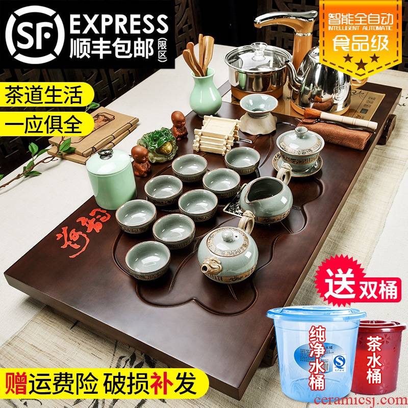 Beauty cabinet household tea tea set contracted sitting room tea violet arenaceous kung fu tea teapot tea automatic sea