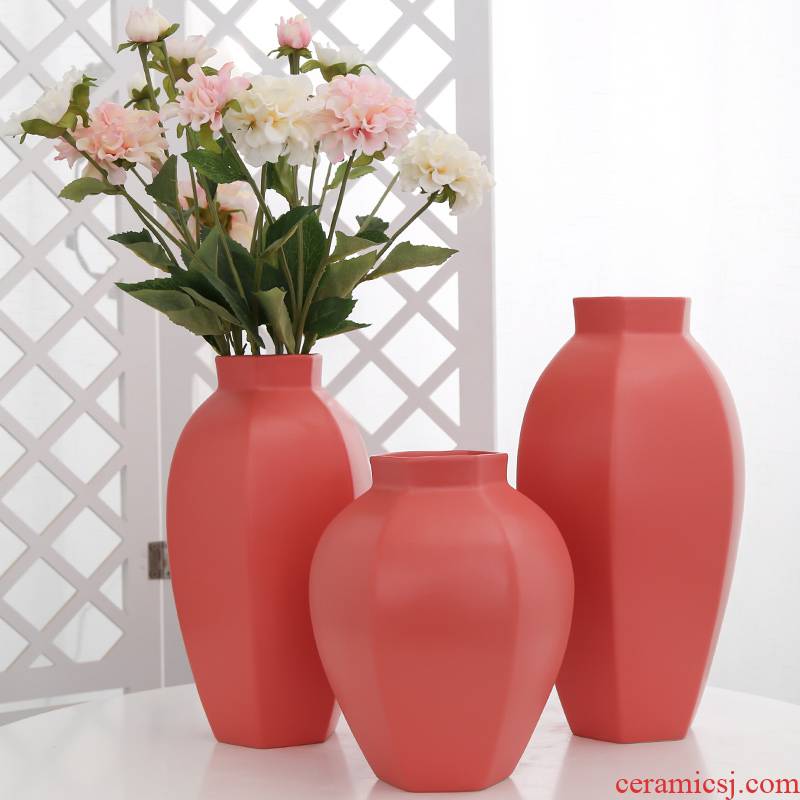 Jingdezhen ceramic vases, furnishing articles ins wind decorations sitting room porch simulation flower arranging flowers home decoration