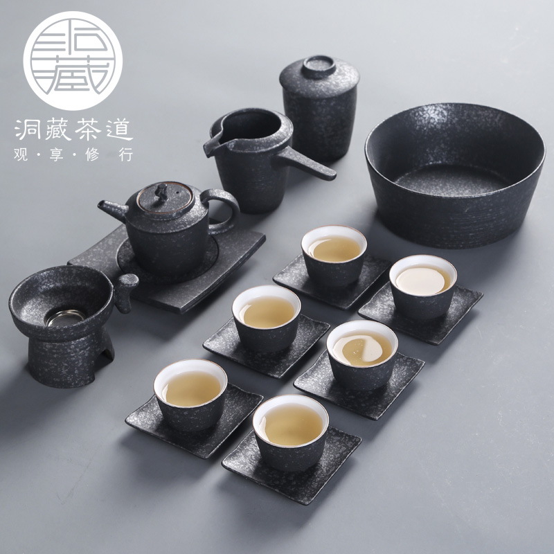 In building coarse ceramic tea set Japanese dry stage of a complete set of ceramic kung fu tea set cup pot home tea cups