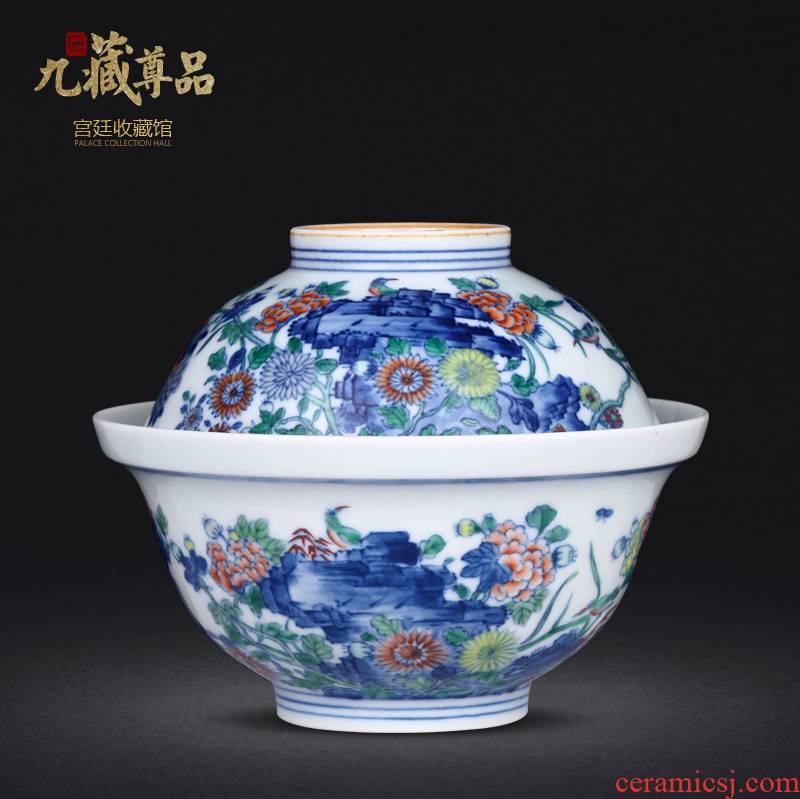 Jingdezhen ceramics manual jobs hand - made color porcelain dou son hen grain home daily tureen furnishing articles