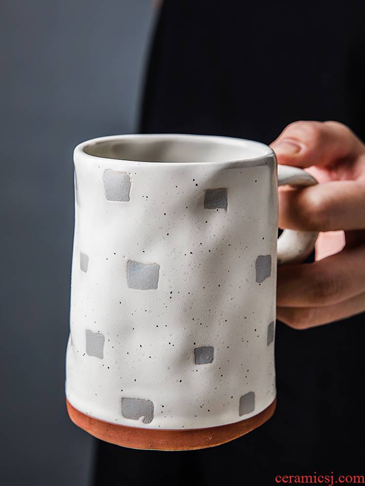 Creative hand - made ceramic mugs nostalgic household contracted fashion glass office tea retro coffee cup
