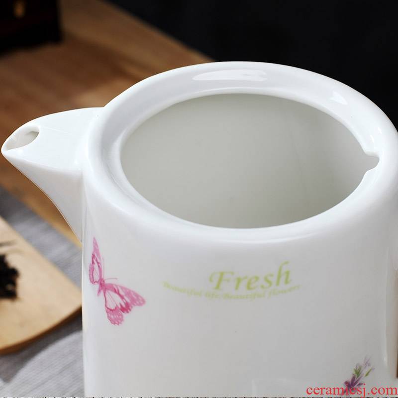 Jingdezhen ceramic kettle large cold high - capacity explosion - proof water single pot of household cool flower pot porcelain kettle
