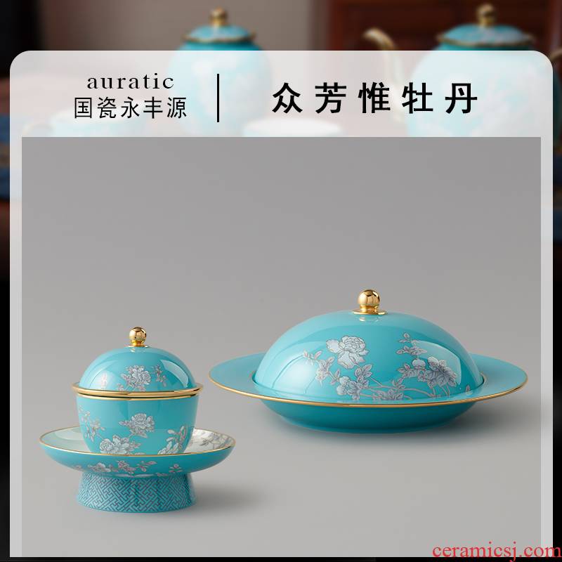 The porcelain Mrs Yongfeng source porcelain ink painting peony banquet tableware in Diy bulk, soup bowl and household