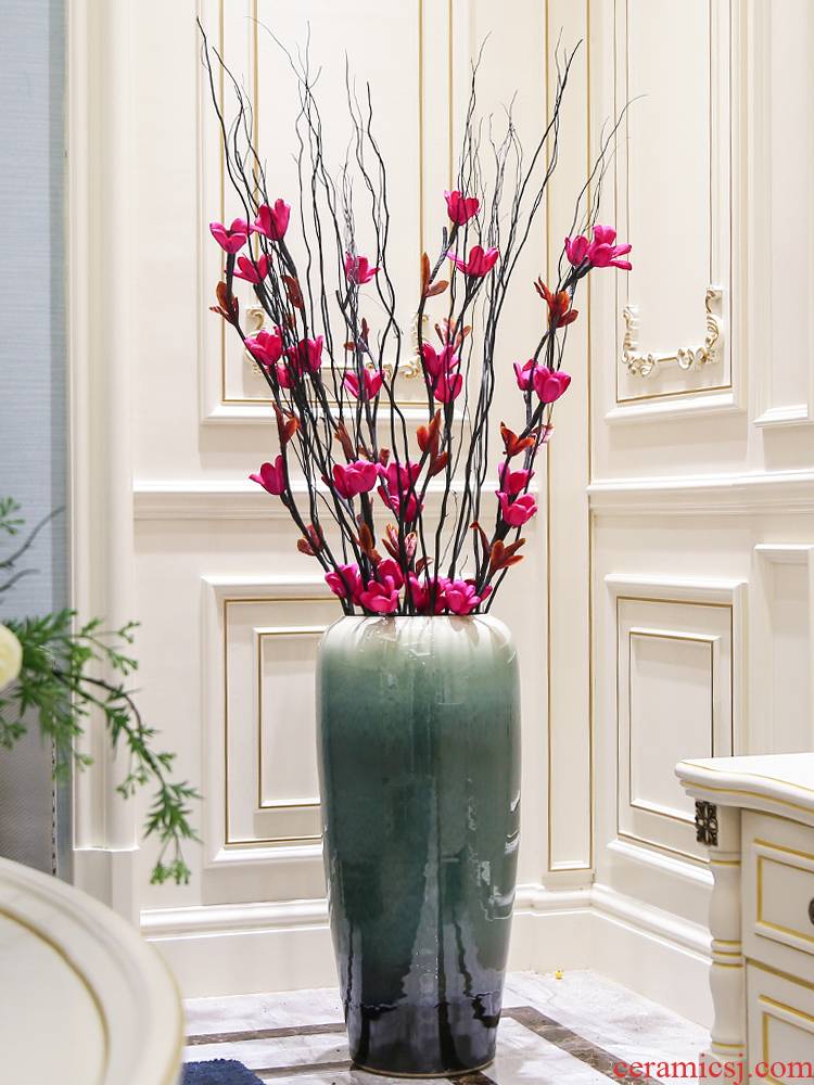Jingdezhen new Chinese style living room of large vases, ceramic flower arranging, contracted and I creative dried flower adornment furnishing articles
