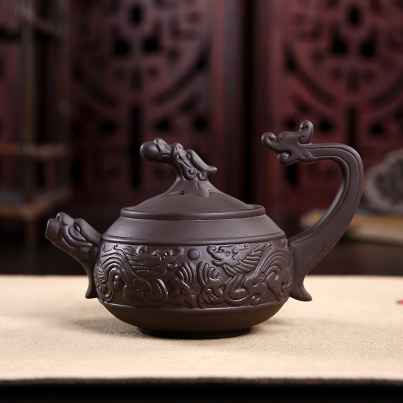 Yixing it archaize undressed ore purple clay semi - manual kung fu tea teapot filter crack cup on sale