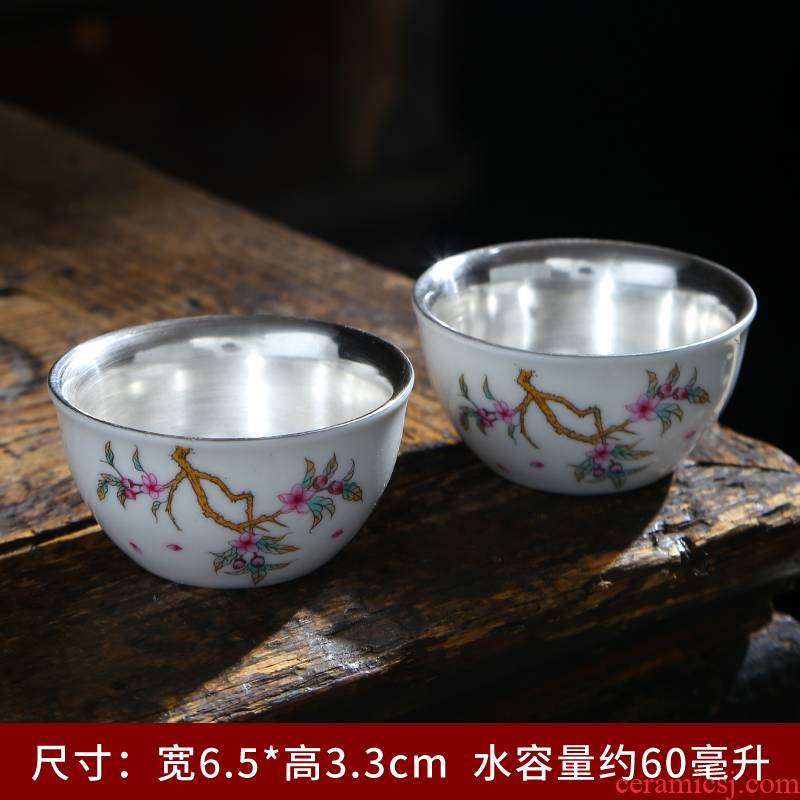 Suet jade porcelain teacup ceramic cups sample tea cup master cup personal single CPU kung fu tea tureen justice cup