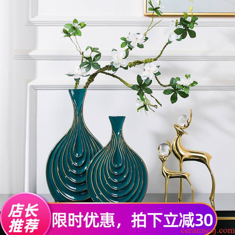 New Chinese style ceramic vases, dried flowers sitting room place American TV ark, light key-2 luxury flower arrangement China creative household act the role ofing is tasted