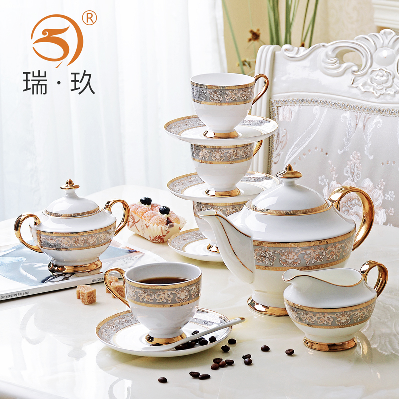 European style coffee, coffee cups and saucers suit I British creative ceramic tea tea tea set gift box