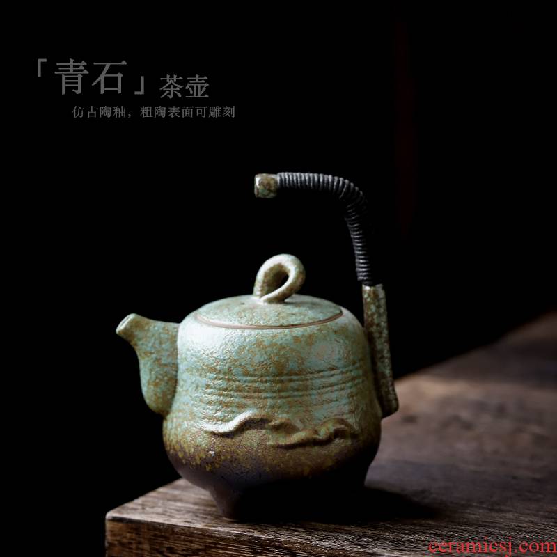 ShangYan Japanese retro girder small pot of ceramic pot teapot kung fu tea pot with filtering archaize single pot