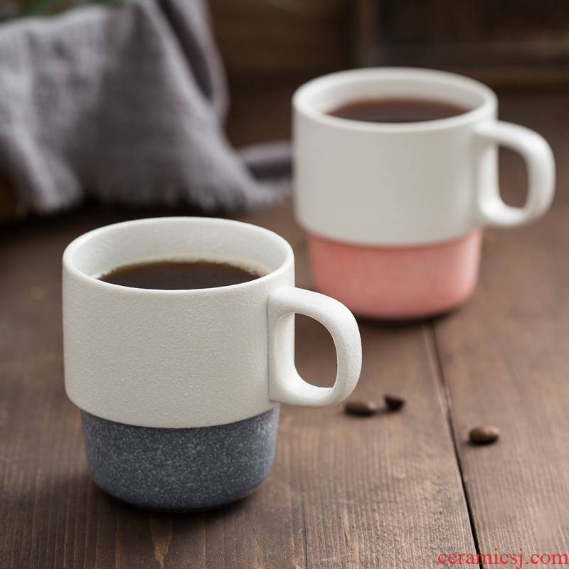 The Nordic INS glass ceramic cups with cover han edition home mugs contracted couples a creative trend